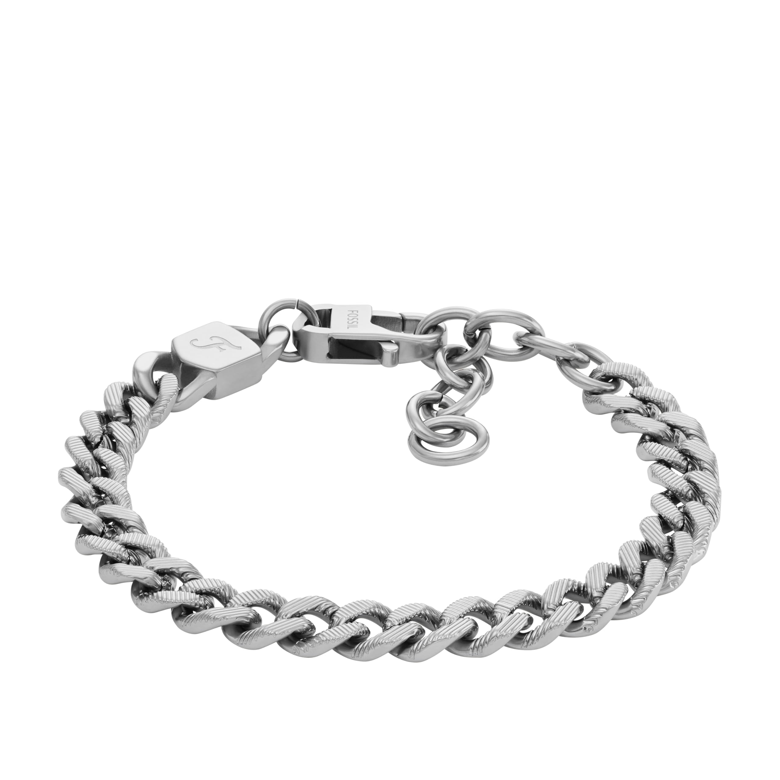 Fossil Men's Drew Stainless Steel ID Bracelet