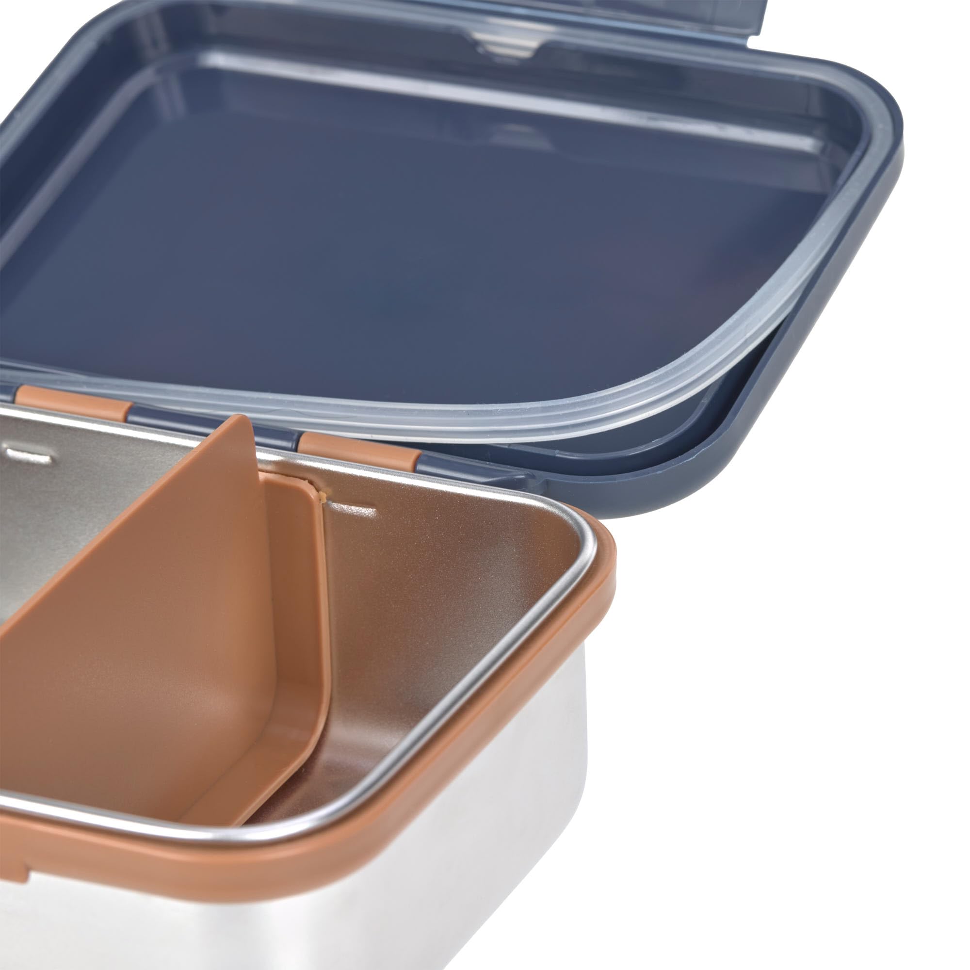LÄSSIG Children's Lunch Box Stainless Steel Little Gang Smile Navy - Image 4