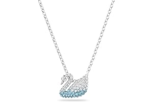 Timeless Swarovski Swan Pendant Necklace and Earring Set