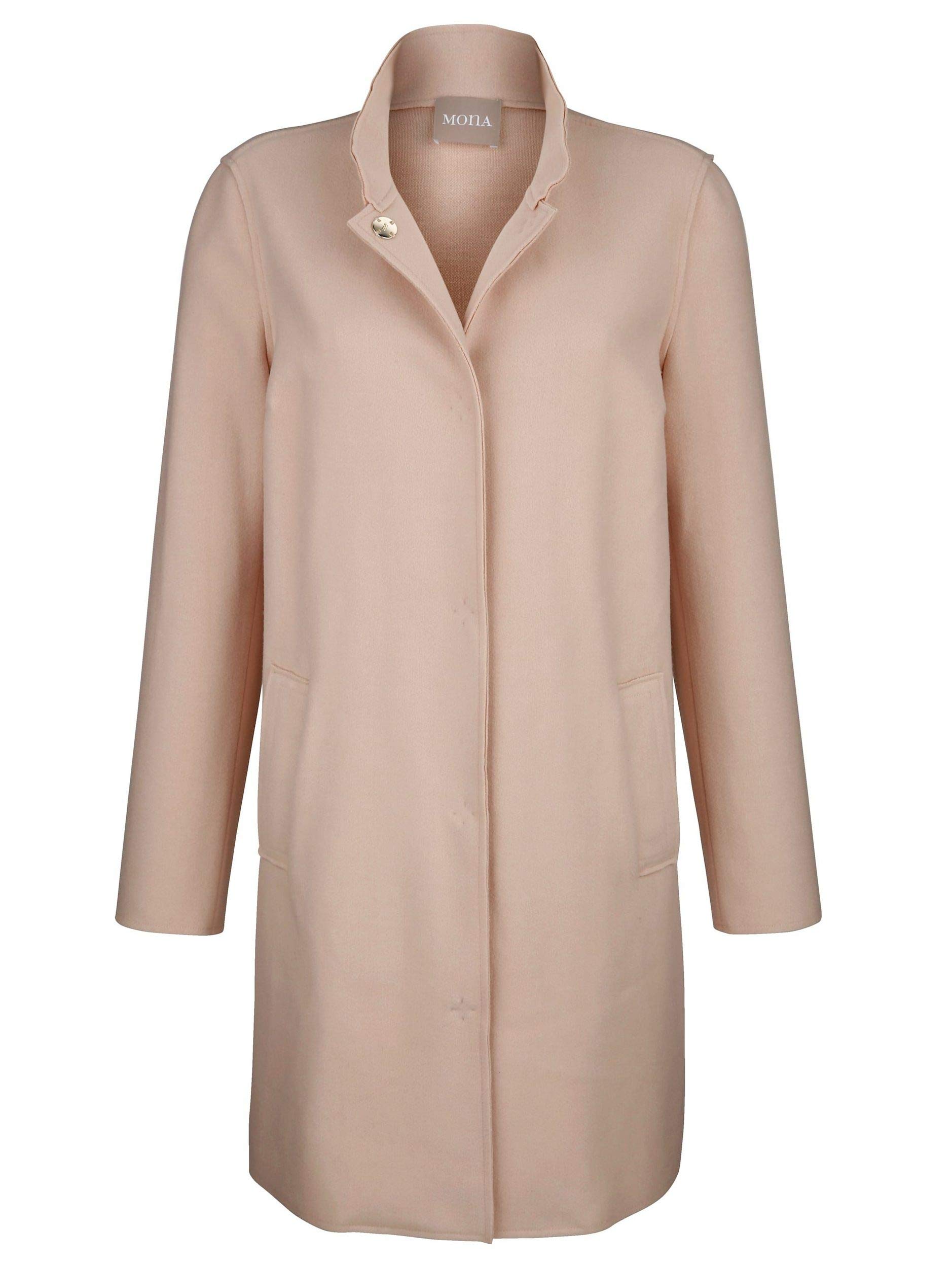 Marken Mantel Jacke in Doubleface-Qualität beige Gr. 46, Gr. 48 1120379370