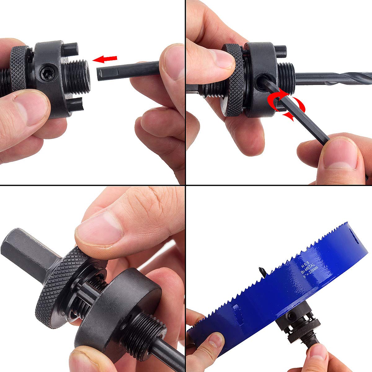 LANIAKEA 9 Inch BiMetal Hole Saw 229MM M42 Annular Hole