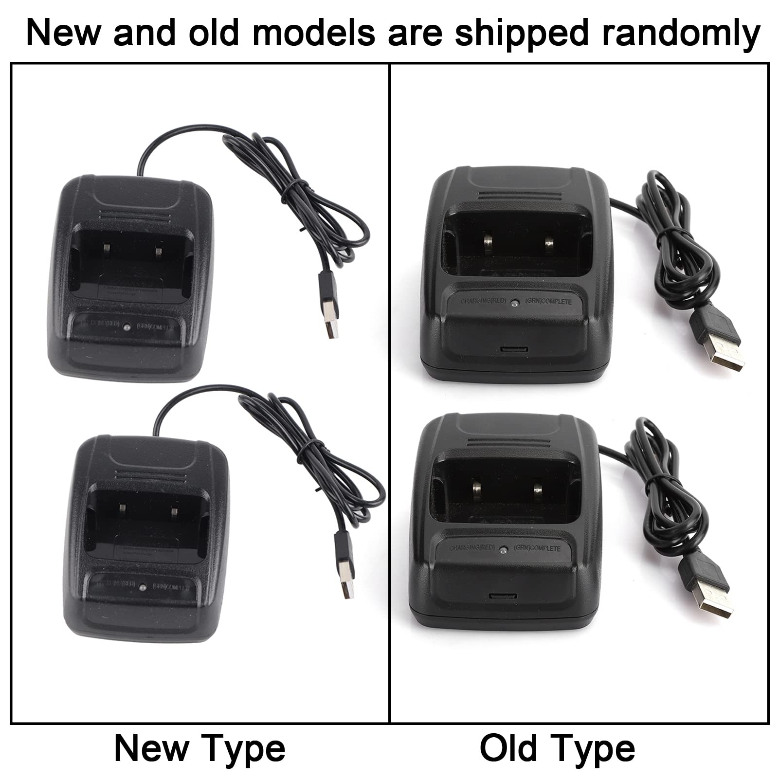 2er-Set Walkie-Talkie Ladegerät Mit USB-Dock - Ladebasis Für BF666S/BF777S/BF888S Funkgeräte