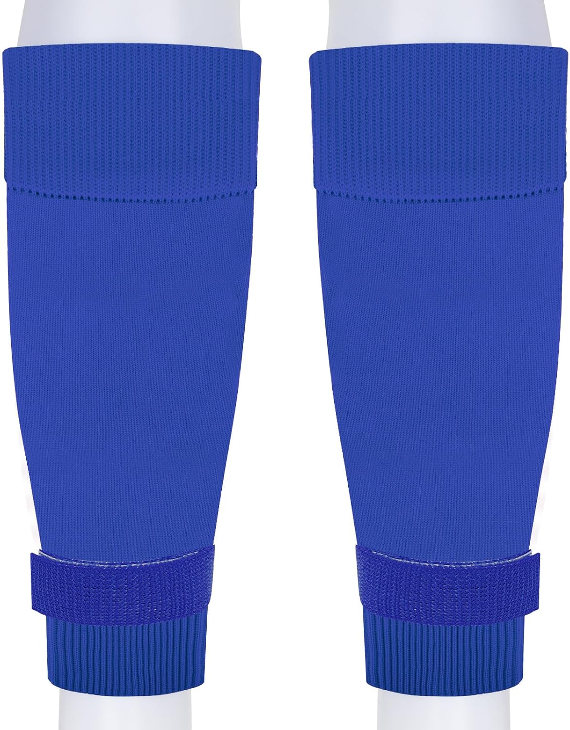 Linkidea Kids Soccer Grip Socks with Shin Guard Sleeve for Age 6-9 (Blue)