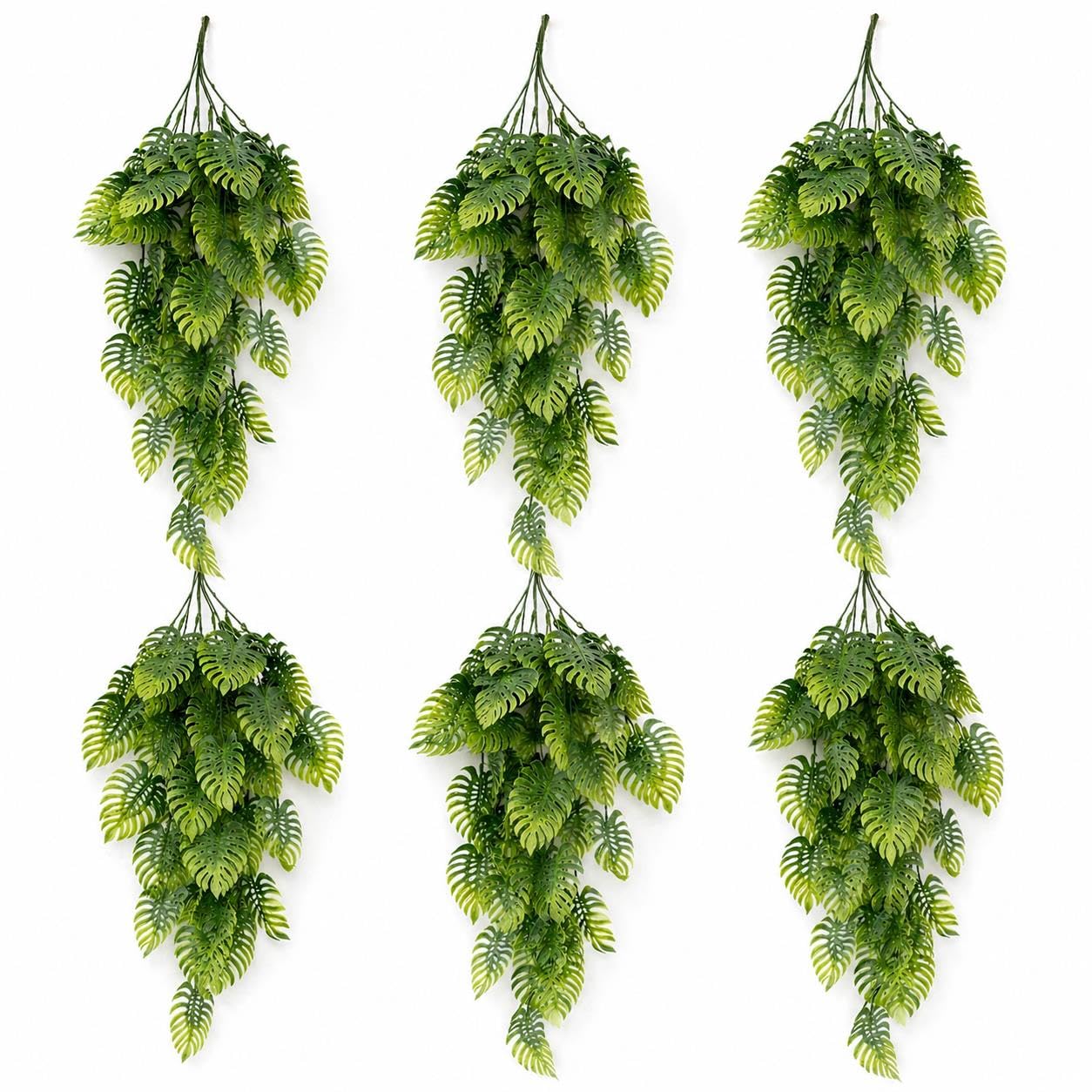 Multipack Leaf Design Artificial Hanging Plants