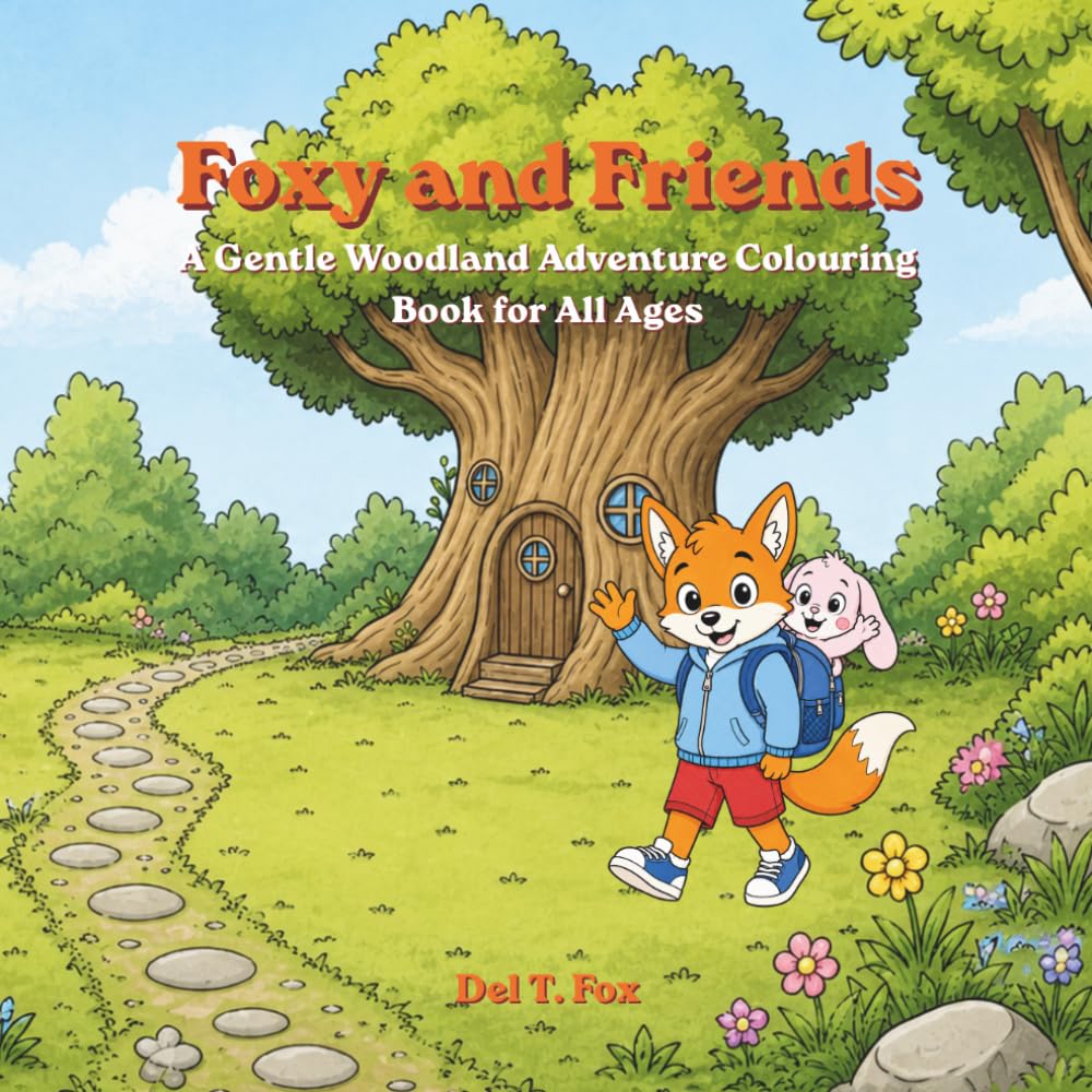 Foxy and Friends: A Gentle Woodland Adventure Colouring Book for All Ages