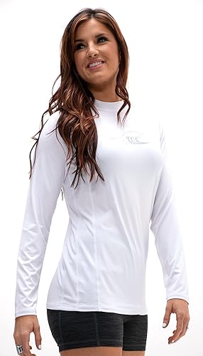 Miniatura 4 de DEVOPS Camiseta de protección UPF 50+ para mujer, manga larga, para surf en la playa, protección UV y sol