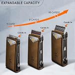 KEMISANT Men Wallet- Slim Wallet Money Clip Gift for Men 12Cards-Metal Case with Magnetic Flip