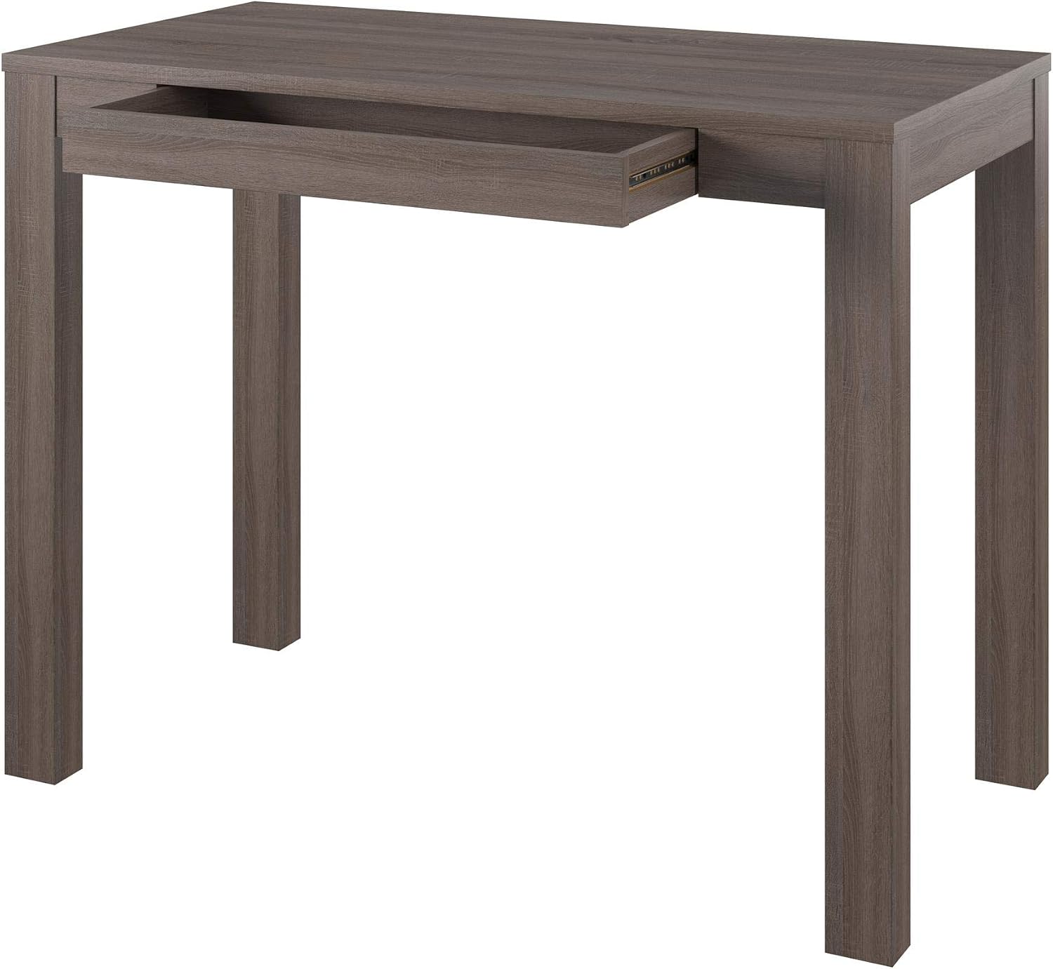 Amazon Basics Wooden, Home Office, Computer Study Desk with Drawer, 39 Inch, Rustic Gray Wash