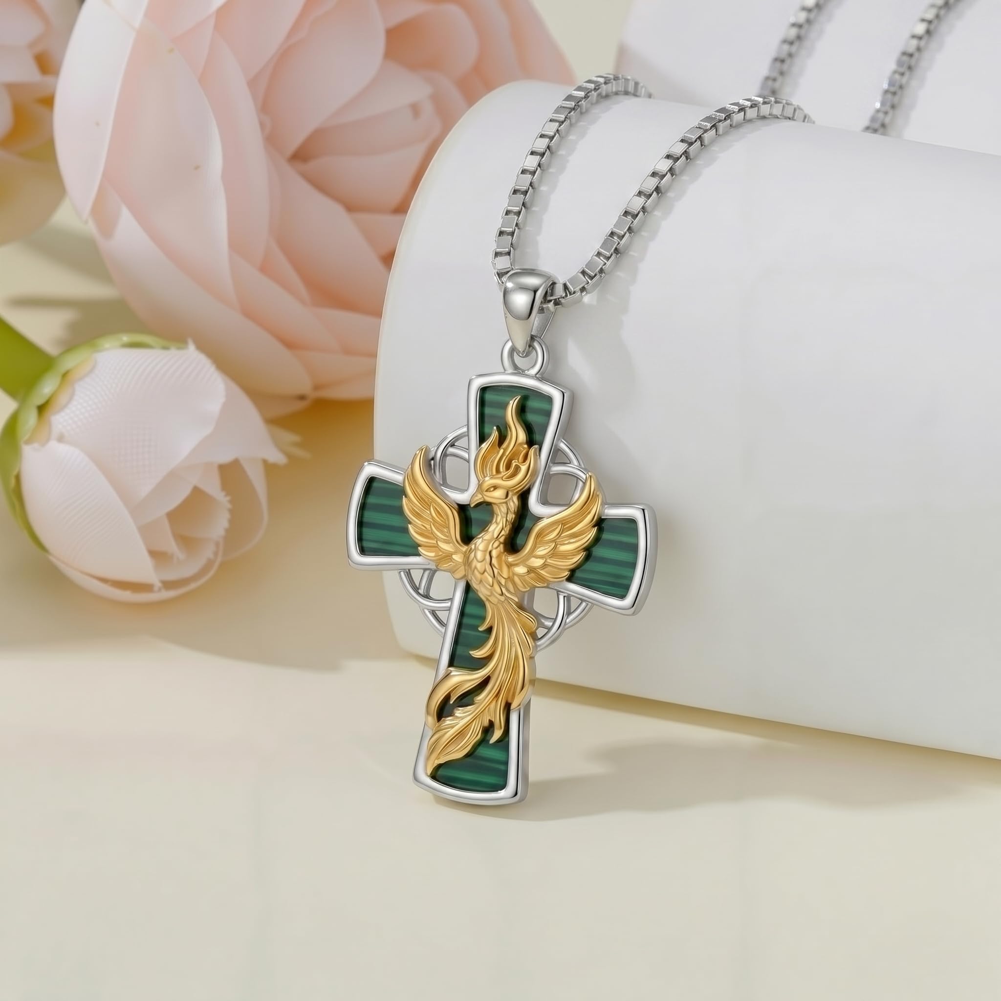 Collana a forma di animale con libellula, in argento Sterling 925, ciondolo a forma di croce di abalone, gioiello religioso, regalo per donna e mamma