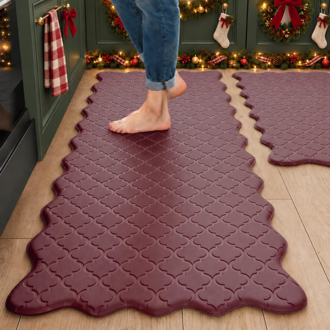 Arenarug Scalloped Kitchen Mats - 2-Piece Set -17