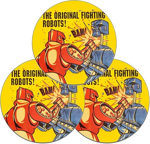 Fotografía de Rock Em Sock Em Compatible con Mattel Robots Anuncio original Vintage Games Juguetes Reproducción Letreros de estilo vintage Ronda