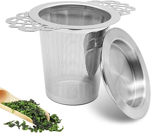 Infusor de té coladores para té suelto, difusor de té de acero inoxidable, malla extrafina y infusores de bola de té de gran capacidad, filtro de