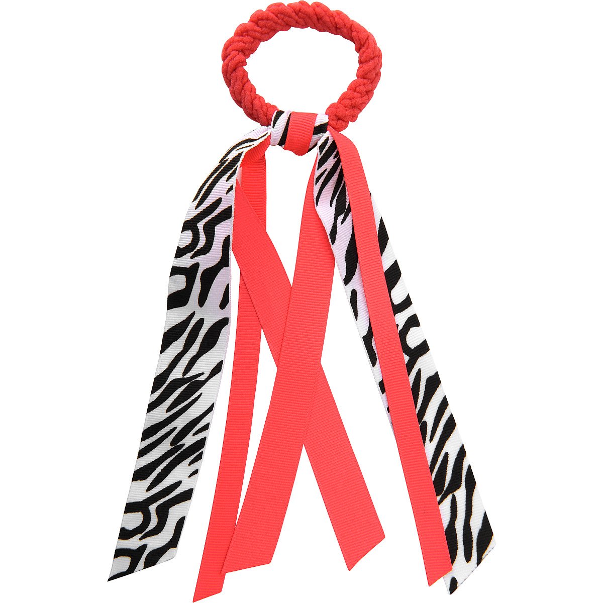EMC Sports Ribbon Scrunch, Zebra Neon Pink, One Size fits All