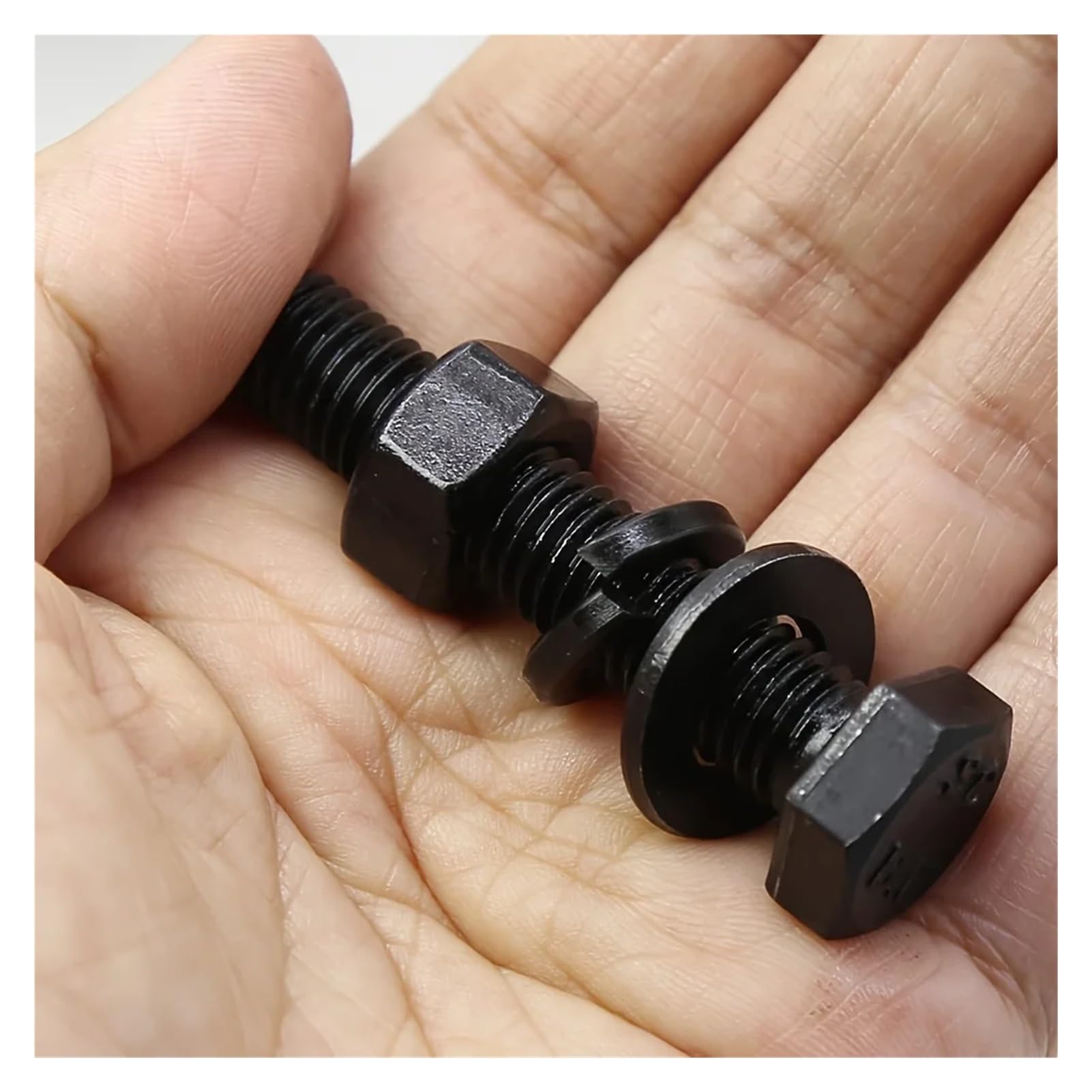 Juego de 36 tornillos de cabeza hexagonal M6, pernos y tuercas, Kit surtido de arandelas planas y de seguridad, acero de aleación de grado 8,8 (20mm, 30mm, 40mm, 50mm, 60mm, 70mm