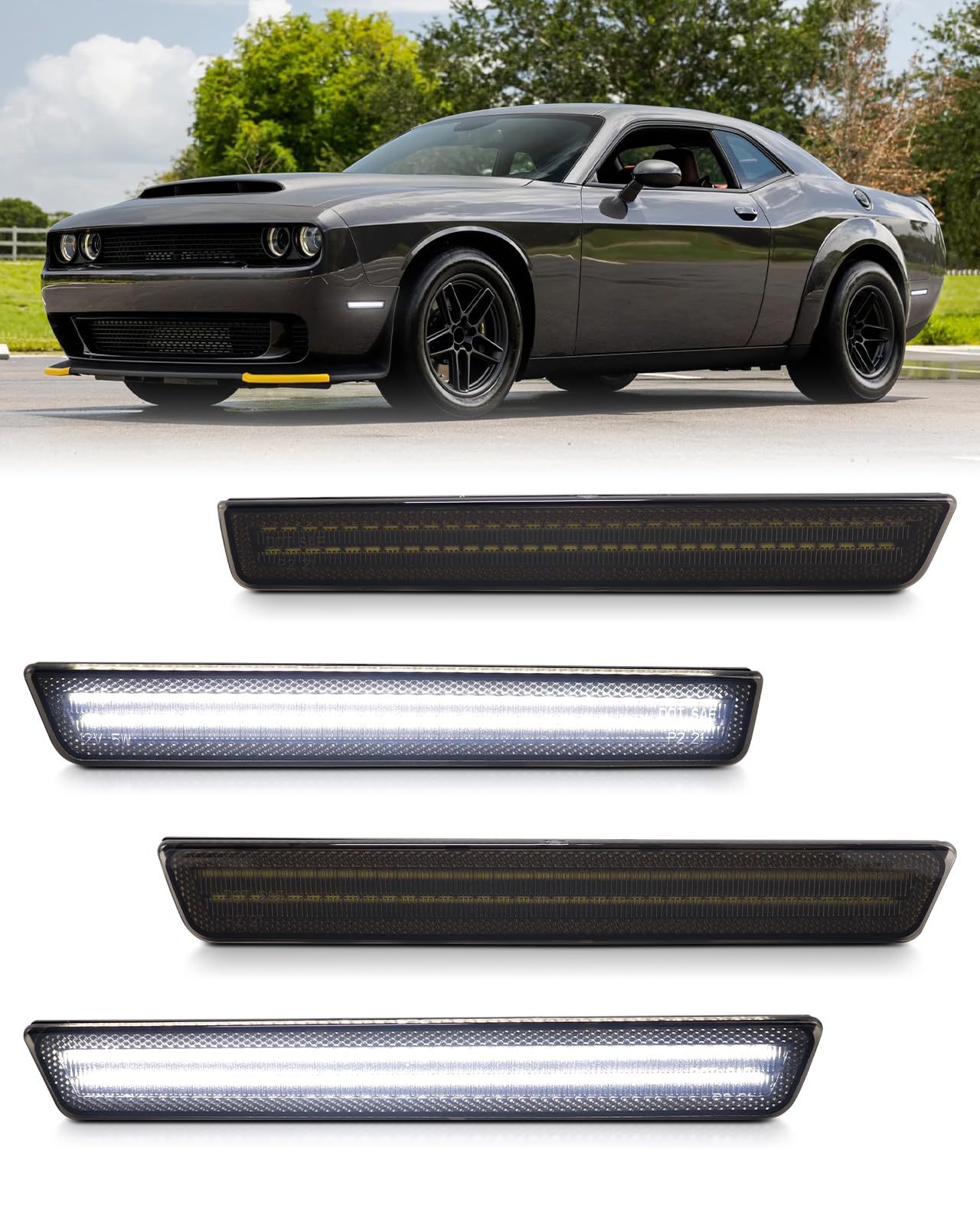 Amazon.com: PWOBVZ White LED Side Marker Lights for Dodge