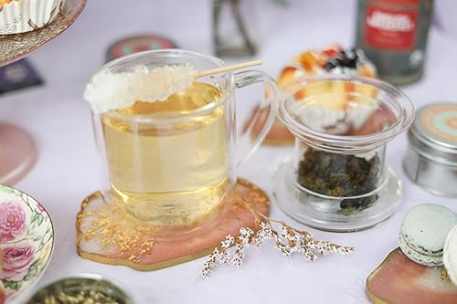 Miniatura 3 de Teabloom Taza de té de vidrio de borosilicato a prueba de calor y aislada con infusor para té suelto de hoja entera – Tea Purist's Choice – Taza de