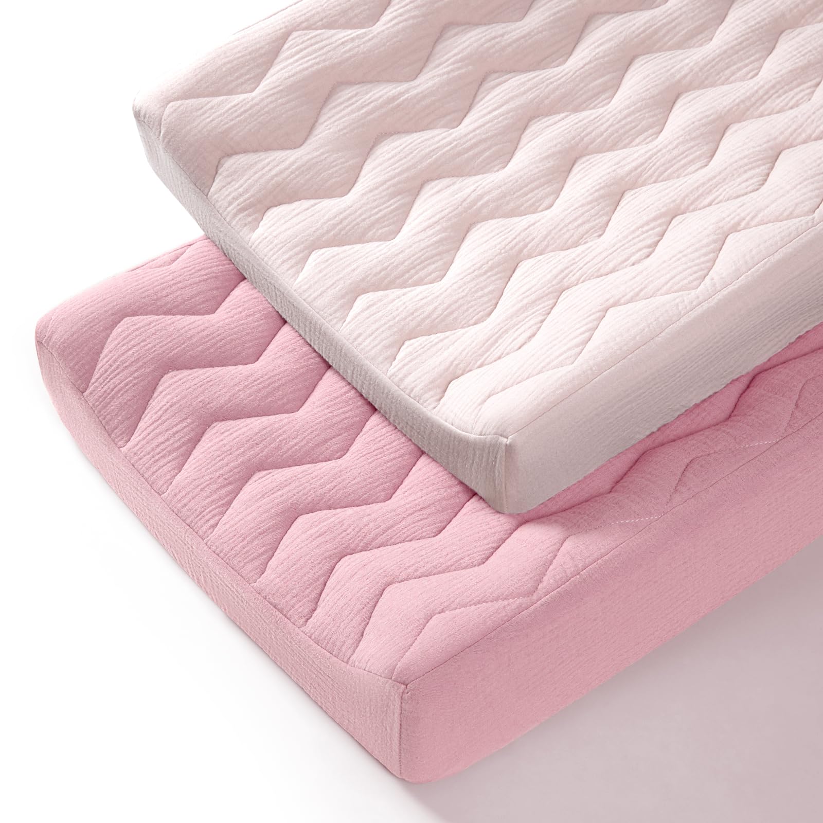 lulumoon Copertura per fasciatoio in mussola, trapuntata, in cotone, morbida, per bambini e bambine
