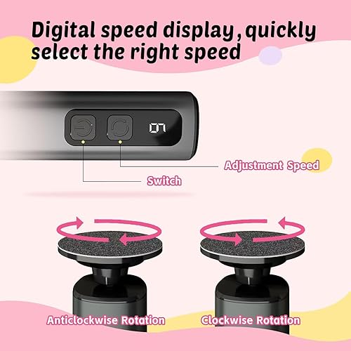 Miniatura 2 de Removedor eléctrico de callos para pies, 9 velocidades con disco de pulido de cristal y caja de almacenamiento, papeles de lija de grano 80120 (20