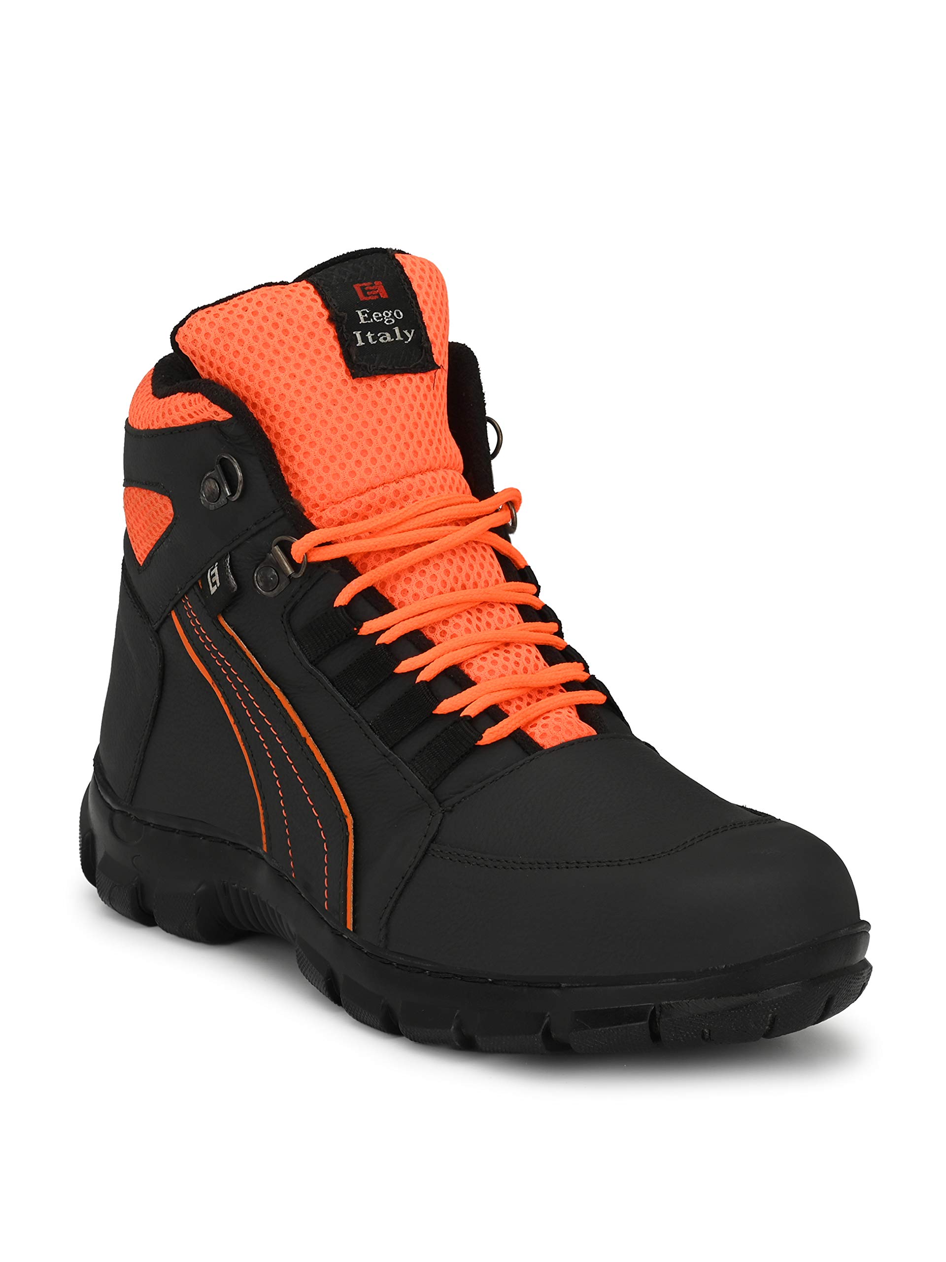 Eego ItalyMens Genuine Leather Steel Toe Safety Hikking and Trekking Boots