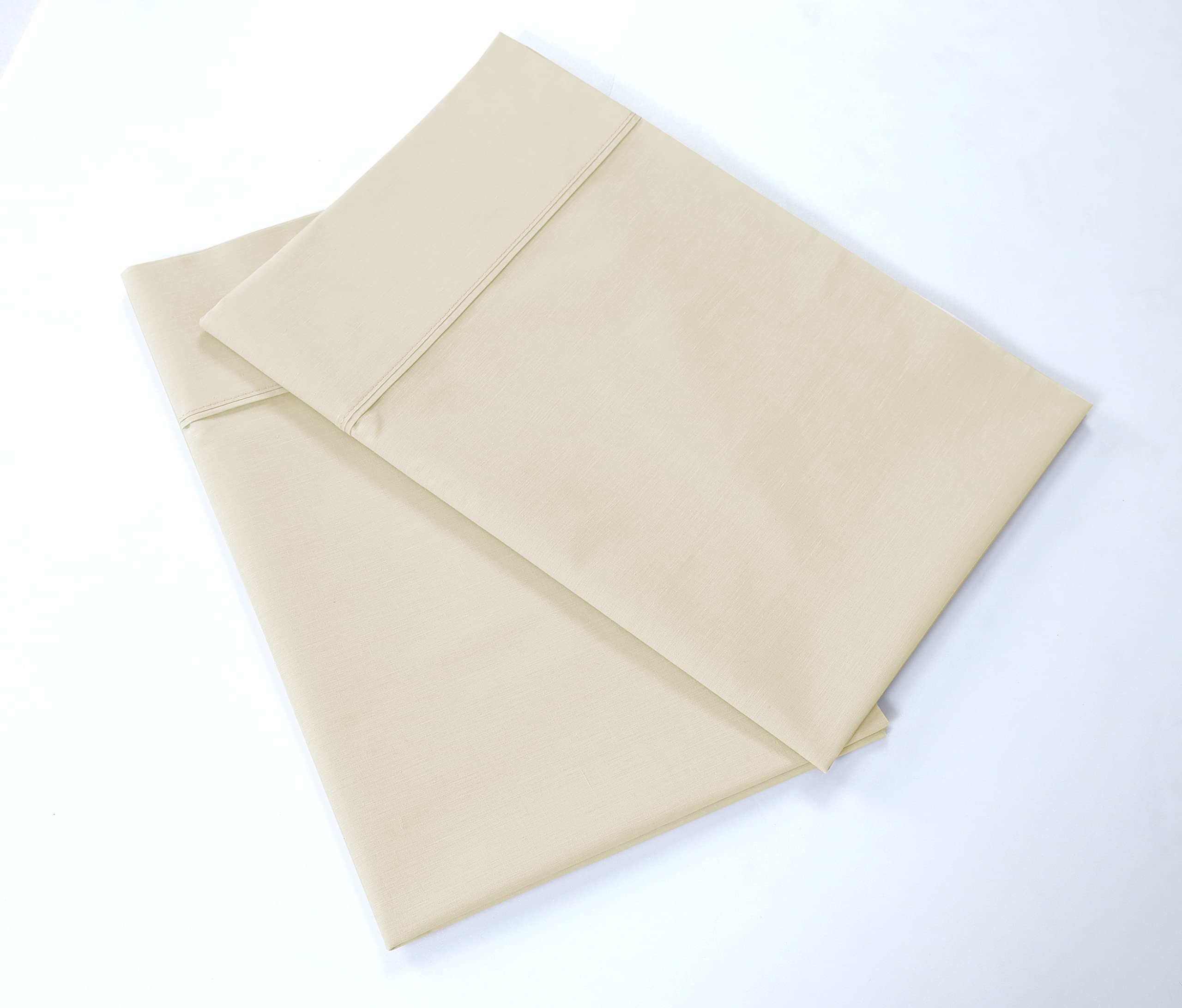 100% Cotton Percale Standard Pillowcases 2 Pack, White 600...