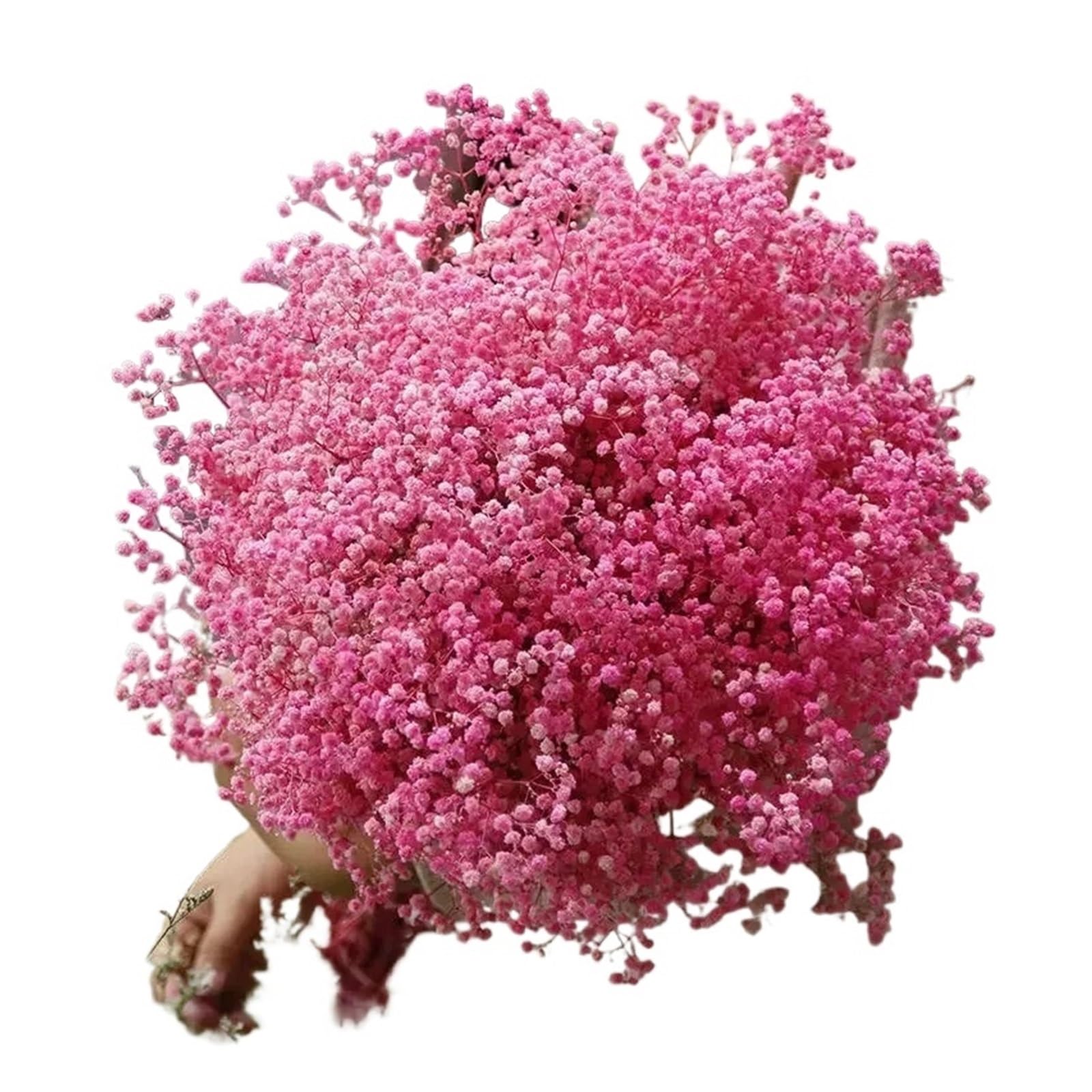 WJIAYAO dried gypsophila flowers 110g Gypsophila Dried Flowers Home Decor Artificial Flower Baby Breath Wedding Head Table Bride Bouquet(Pink)