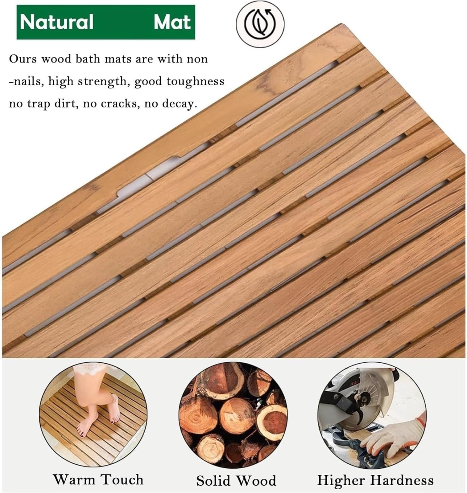 Alfombrilla de baño plegable de madera, protector de ducha para sauna, decoración de baño, antideslizante, ecológico, accesorio para el hogar, resistente al agua, cubierta de suelo