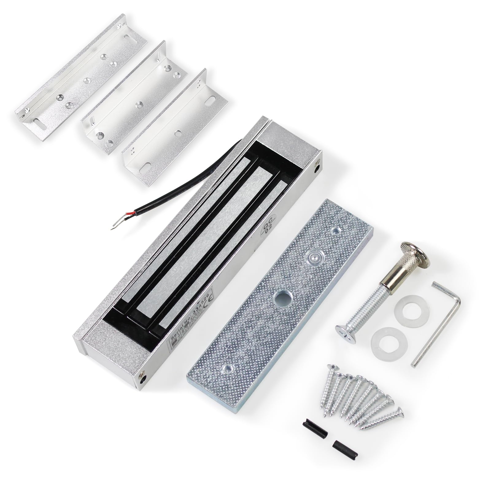 Serrure magnétique électromagnétique Porte Simple 180KG (350LB) avec Support ZL DC12V sécurité intégrée NC rétention de Serrure électrique pour systèmes de contrôle d'accès