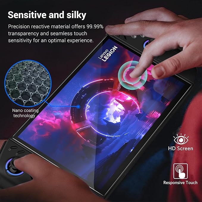 Protector de Pantalla Vidrio Templado para Lenovo Legion Go 2025 2 Pack miniatura 6