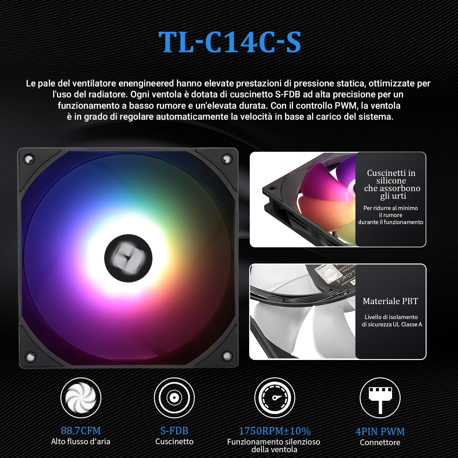 TR FW280 ARGB negro AIO CPU líquido refrigerante, pantalla LCD IPS con resolución 320 x 240, para AM4/AM5/Intel LGA1700/1851, pantalla LCD de absorción de sonido magnética de 2,4 pulgadas