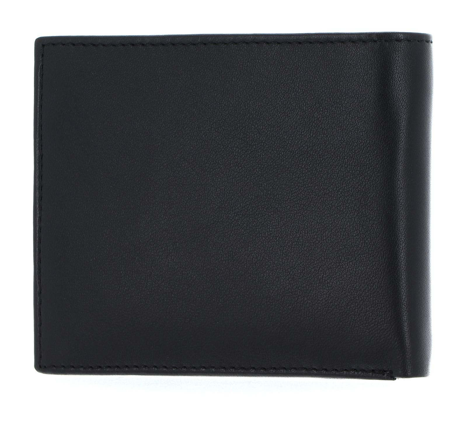 HUGO BOSS Portefeuille classique lisse noir, Noir