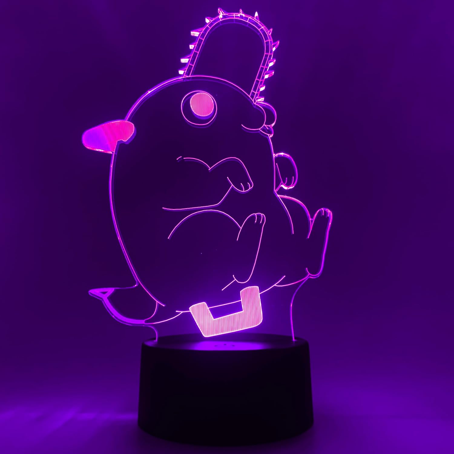 Otaku Lamps Pochita Chainsaw Man – Anime Lamp Figure Night Light, 16 Color RGB LED – 3D Anime Room Décor Gift for Otaku