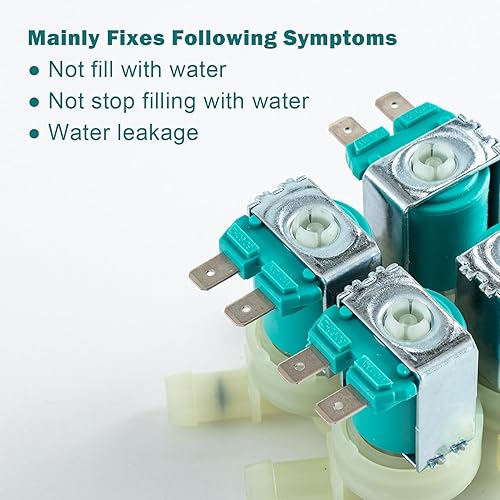Miniatura 4 de DC62-00214M Válvula de agua para lavadora compatible con Samsung reemplaza DC62-00214M 2979589 AP5623062 PS4208704 EAP4208704