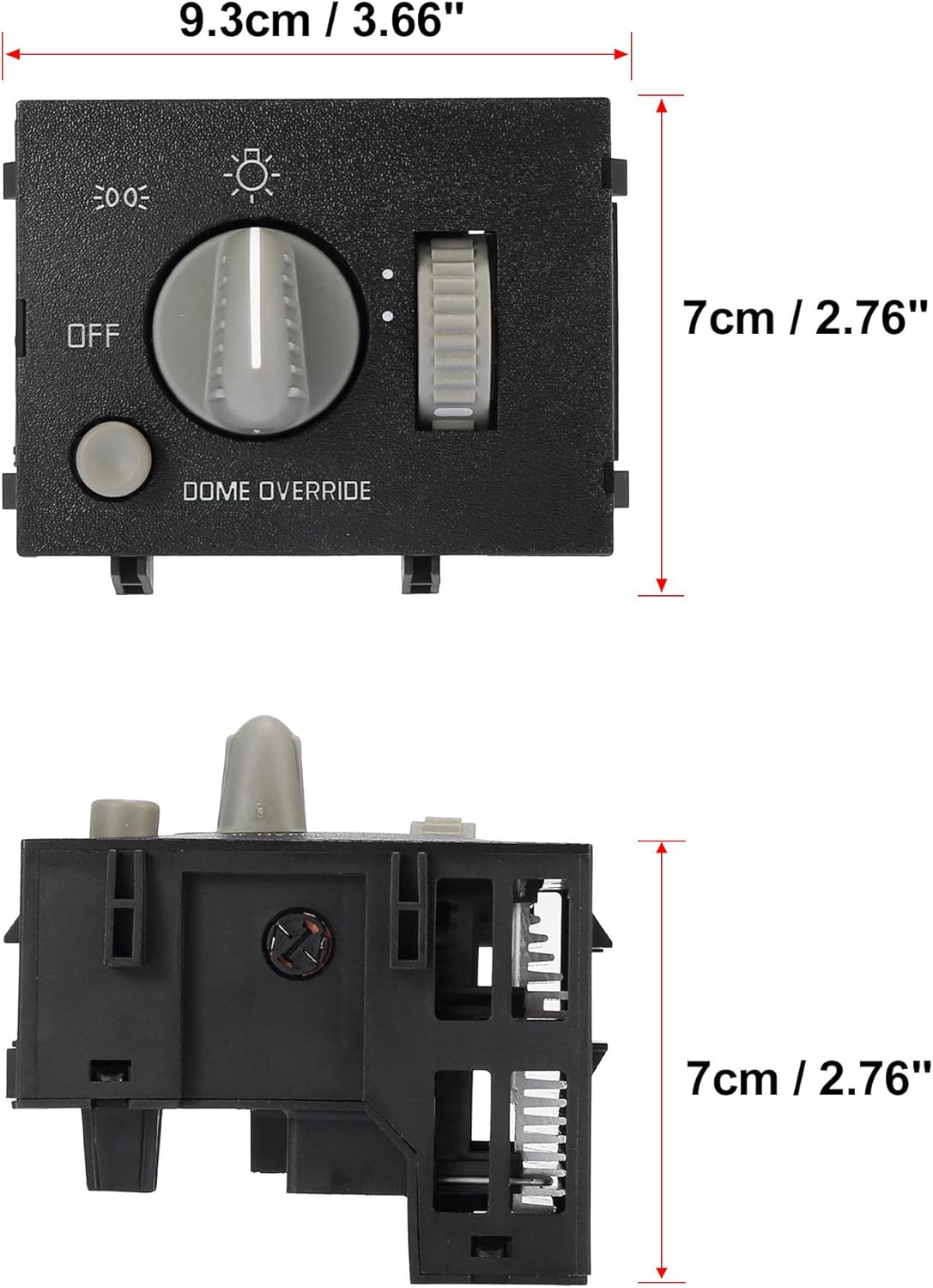 Headlight Switch Compatible with 95-98 Chevy GMC Vehicles C1500 C2500 C3500 K1500 K2500 K3500 Express1500 2500 3500 Headlamp Instrument Panel Dimmer and Dome Lamp Switch Replaces 93443101 D1523H