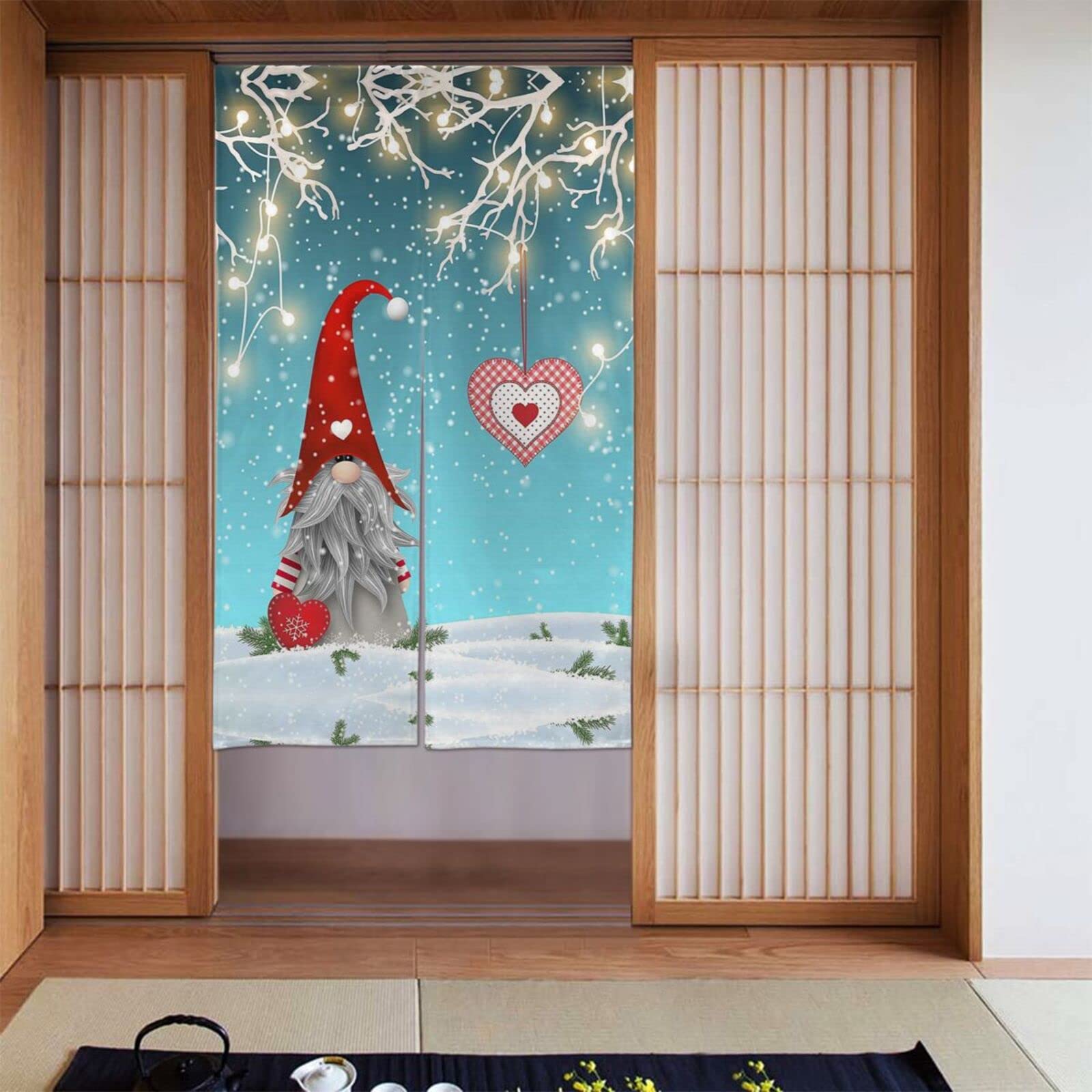Séparateur de pièce rideau de porte de Noël pour chambre et grand salon