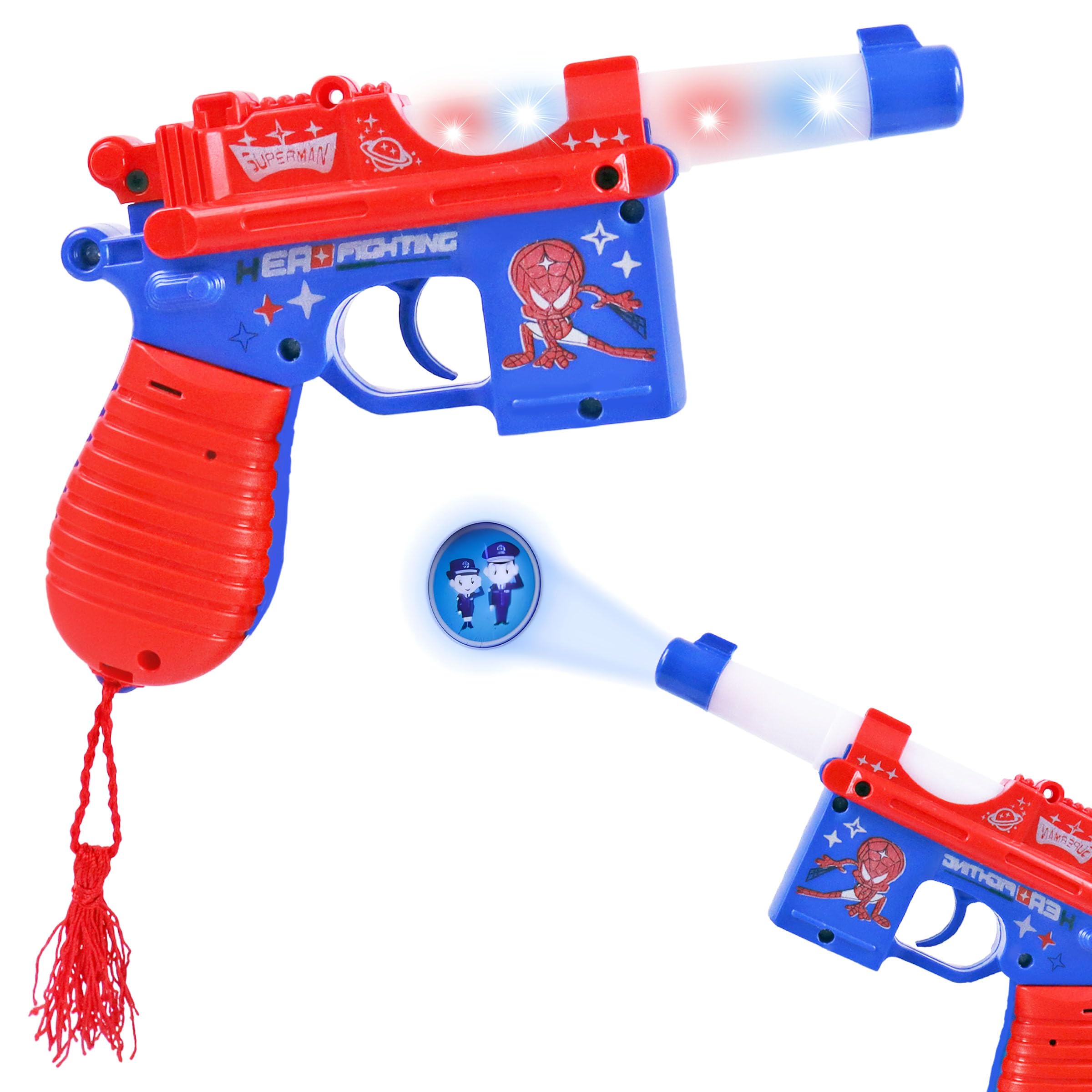 Toyshine Cartoon Theme Projector Gun Toy Upto 3 mtrs Projection Range with Light and Sound for Small Kids and Toddlers - Multicolor-image-25