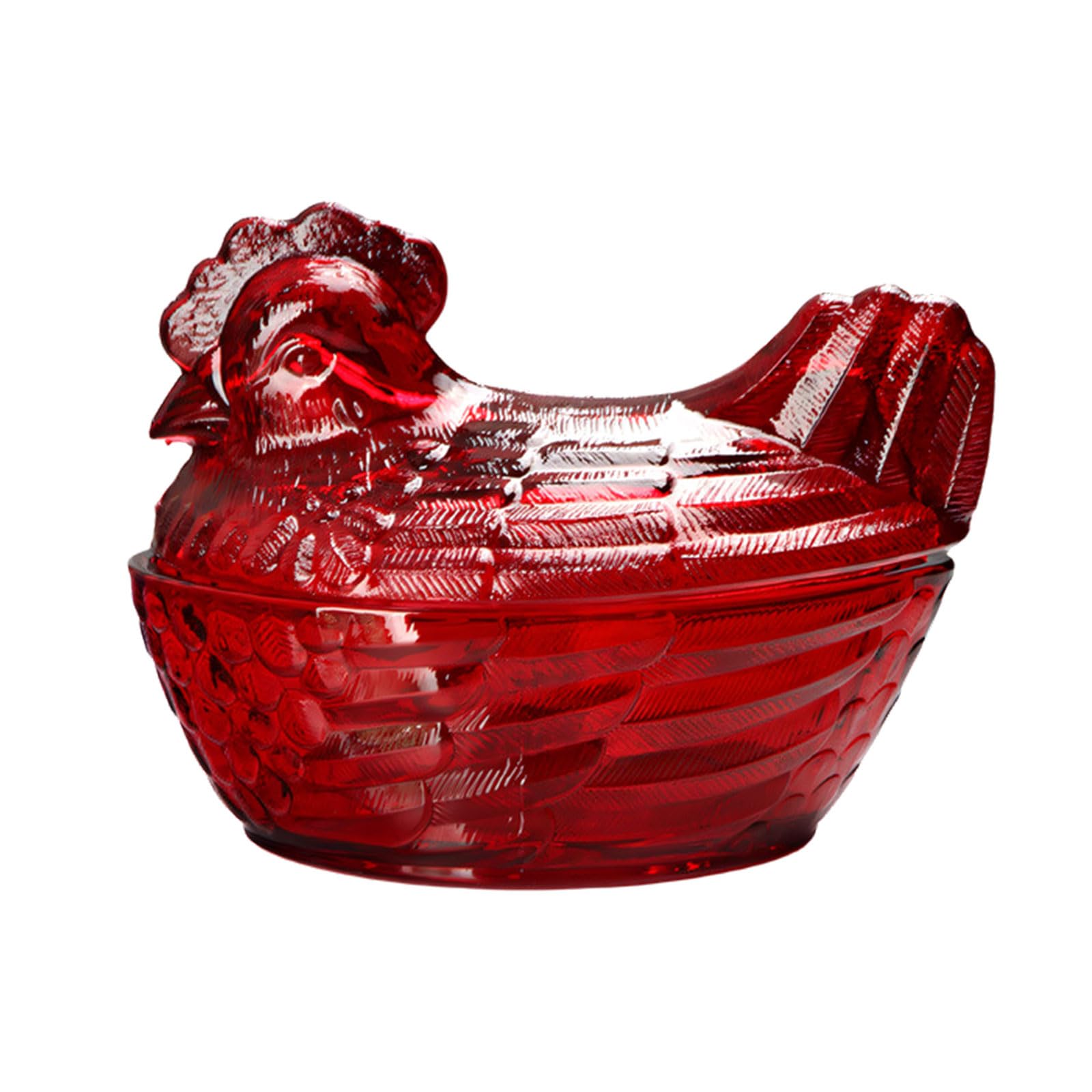 Piceioep Artistic Transparency Chicken Shaped Candy Jar with Lid Storage Container Ideal for Snacks and Small Items Decorative Candy Container