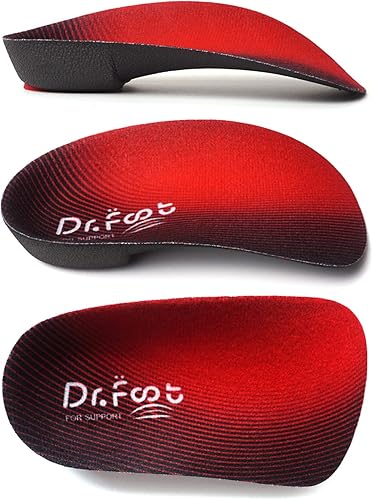 Plantillas ortopédicas de 34 de longitud del Dr. Foot, insertos de soporte de arco alto para pies planos, fascitis plantar sobrepronación y dolor de