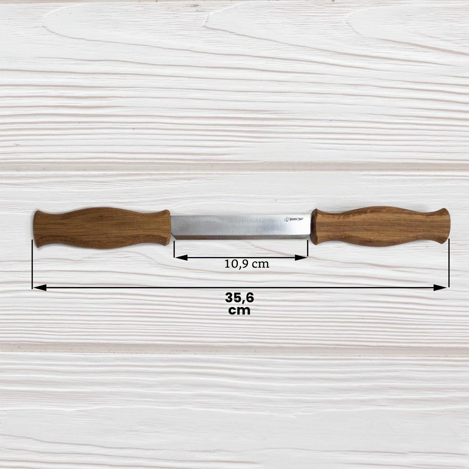 BeaverCraft couteau à dessiner avec gaine en cuir DK1S - 10,9 cm couteau à raser droit outils de sculpture sur bois outil à main pour le travail du bois