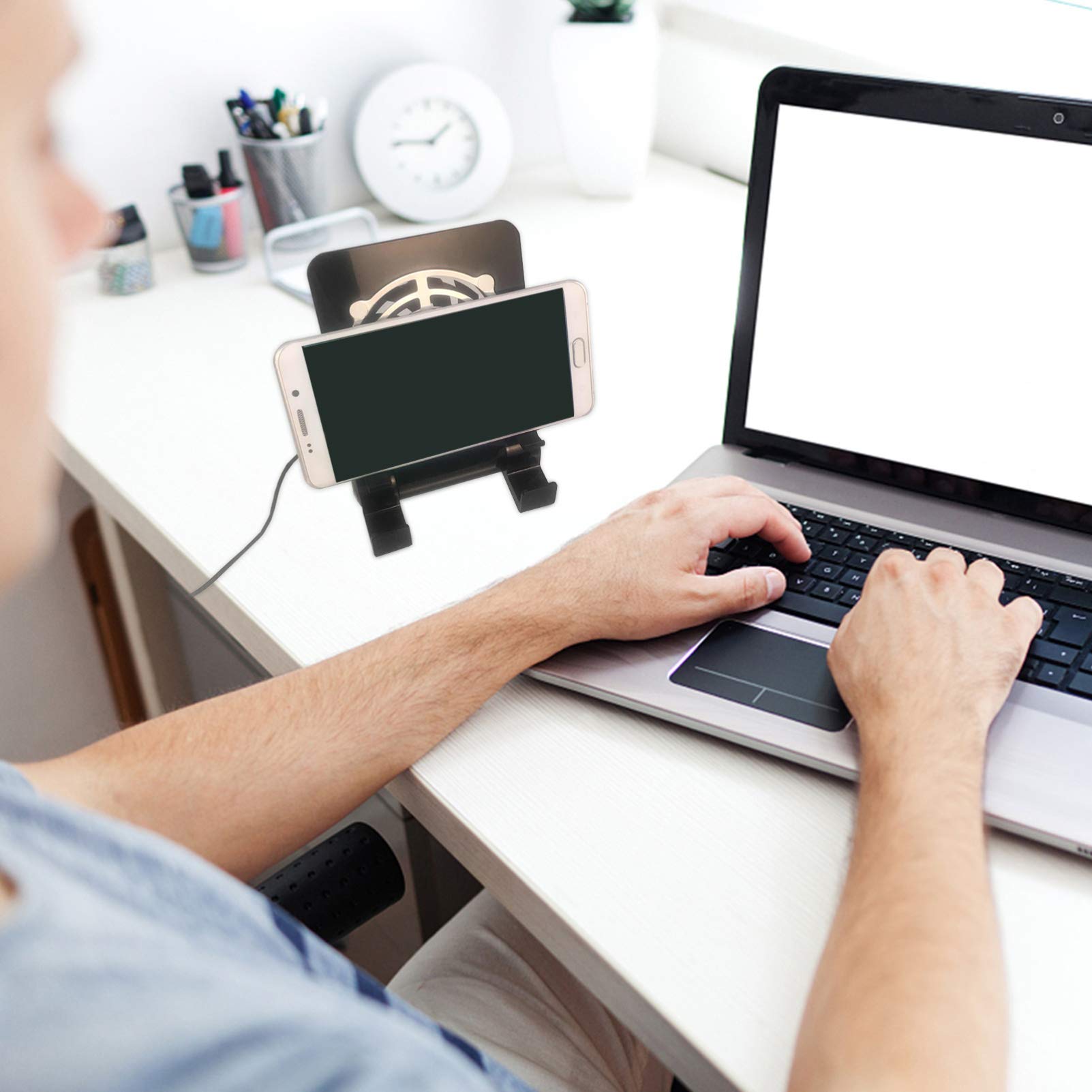 Artibetter 4stücke Kompakter Usb-kühler Mit Verstellbarem Ständer Für Switch Und Mobile Geräte Tragbarer Für Optimale Kühlung Und Unterstützung Verschiedenen Positionen