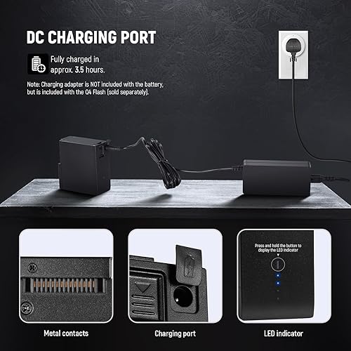 Miniatura 4 de Neewer Paquete de baterías Q4 21.6V2800mAh batería recargable de litio de repuesto solo Q4 Studio Flash luz estroboscópica, NB-Q4