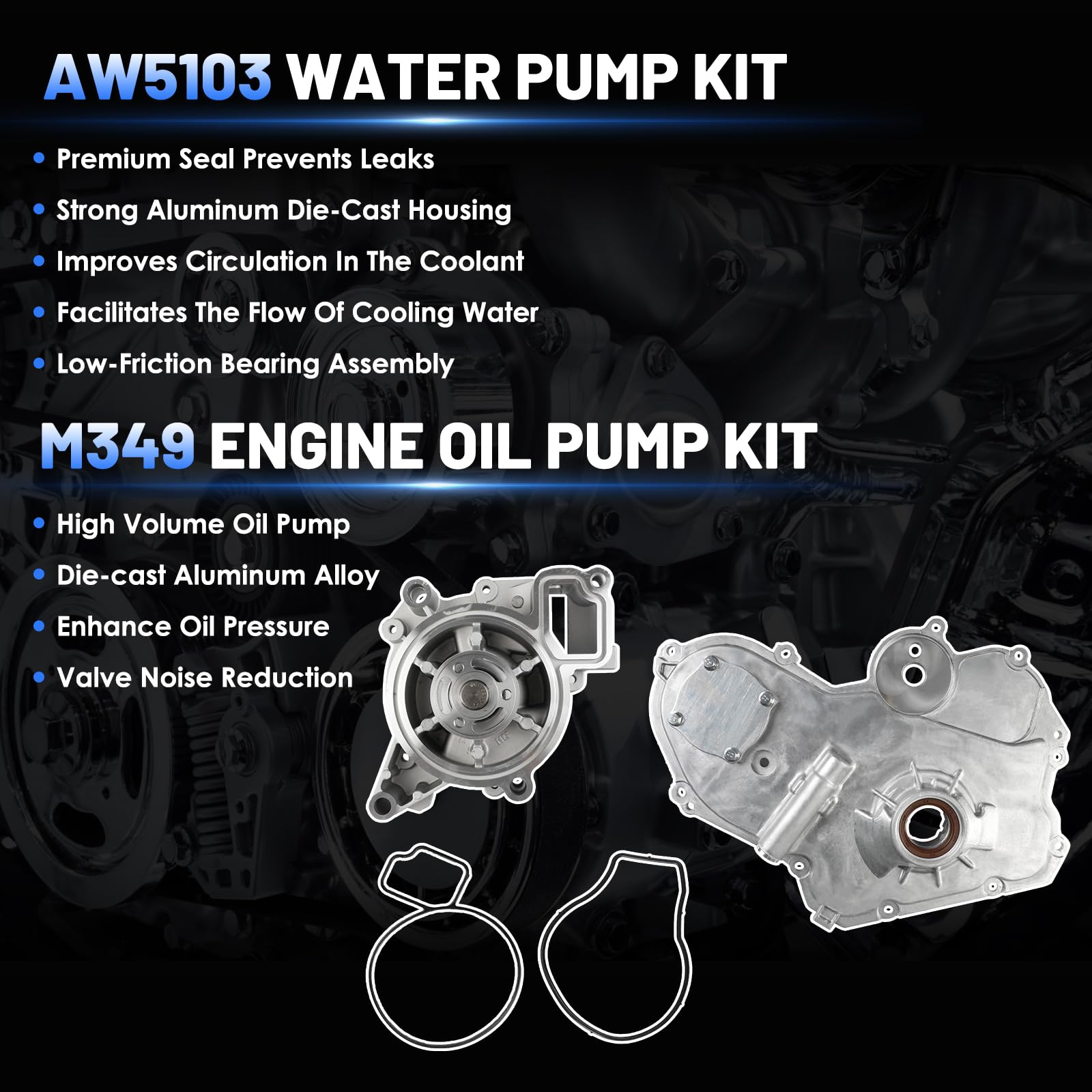 HAYIAUTO 2.4L Timing Chain Kit 9-4201S With Water Pump, Gaskets & Solenoids For Chevy Equinox, Buick, GMC - View #14