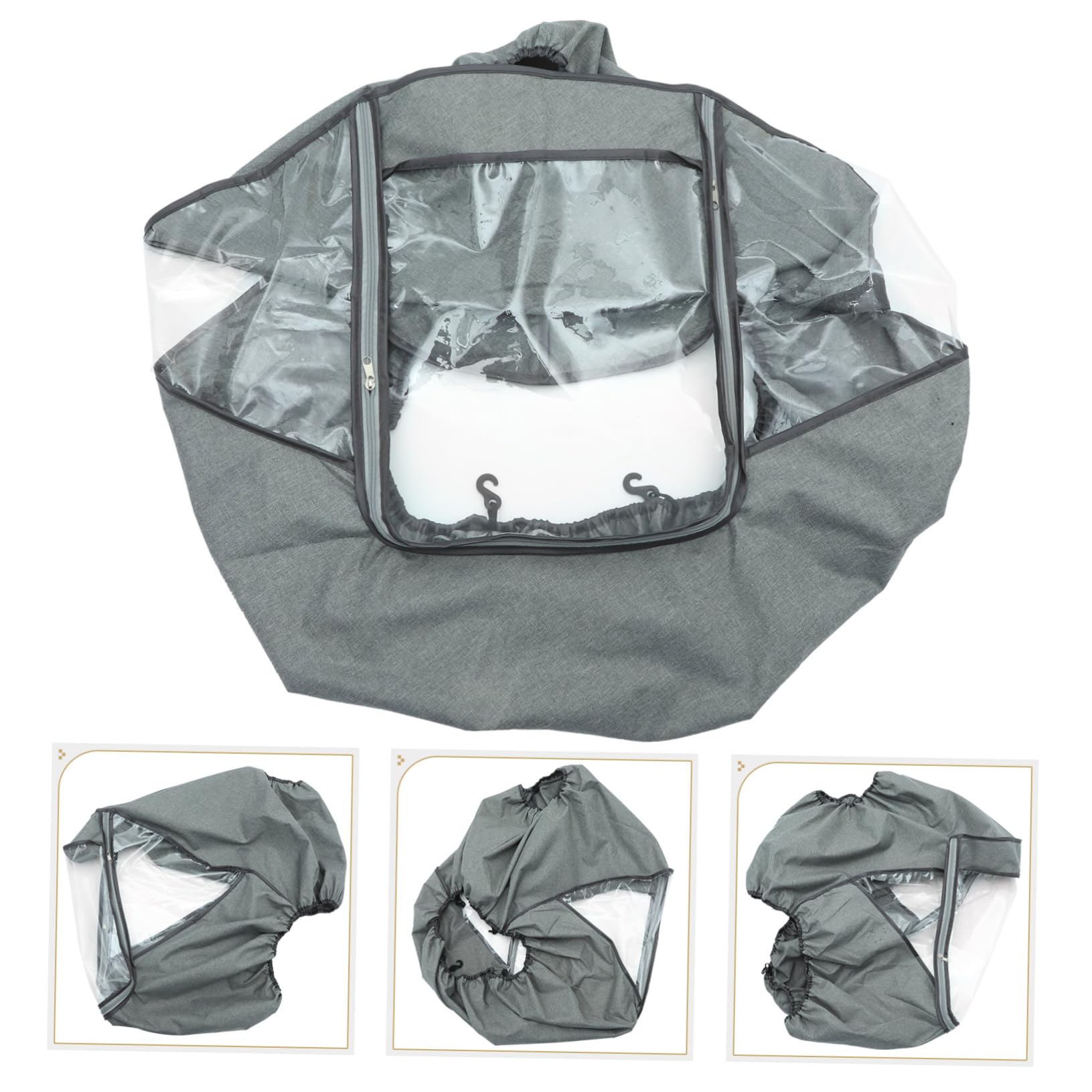 Abaodam Stroller Rain Cover Windproof Spittle-Resistant Compact for Outdoor Use (Grey)