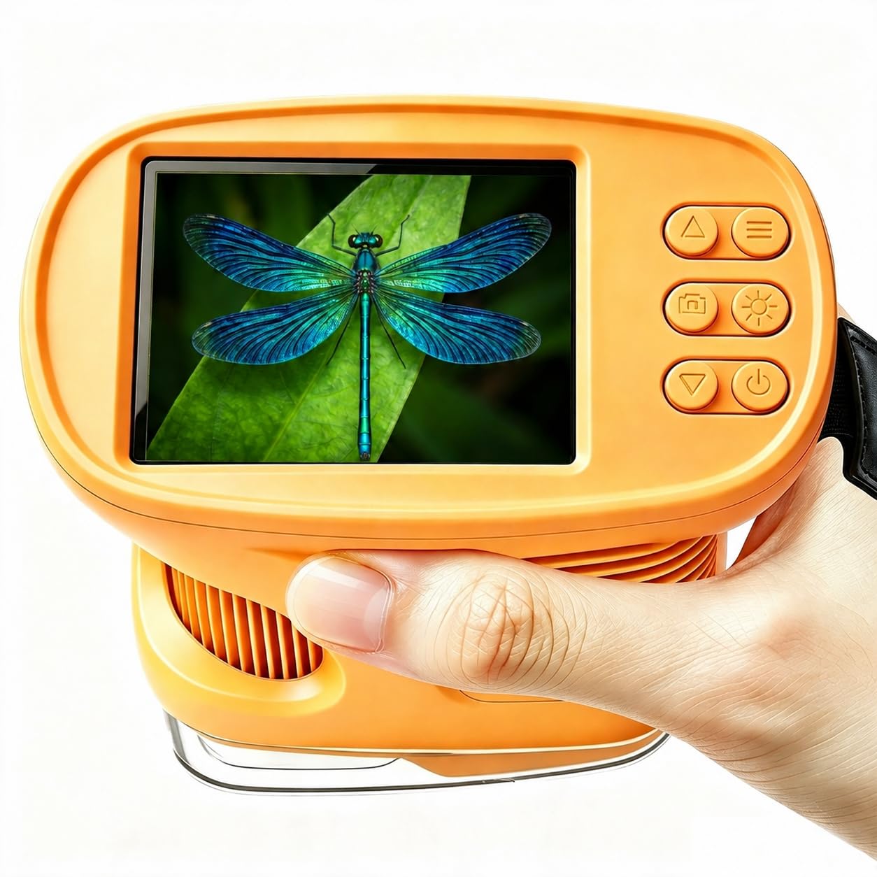 Microscopio per bambini, schermo IPS da 2,4 pollici, ingrandimento 1000x, microscopio digitale HD per bambini