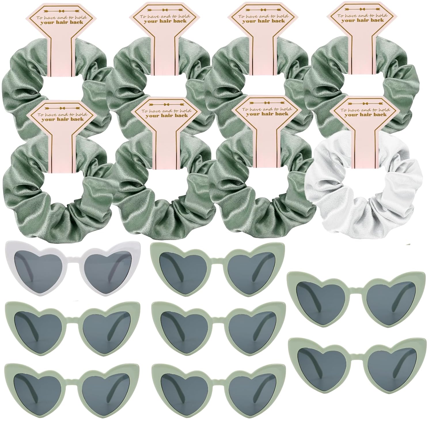 Bridesmaid Hair Claws Bachelorette 4.1 Inch Square Hair Clips Set of 8