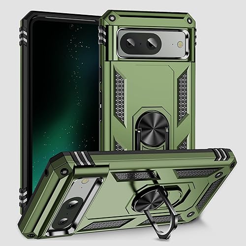 Vista 23 de Korecase Funda para teléfono para Google Pixel 6 Pro de servicio pesado resistente de cuerpo completo a prueba de golpes con anillo para dedo