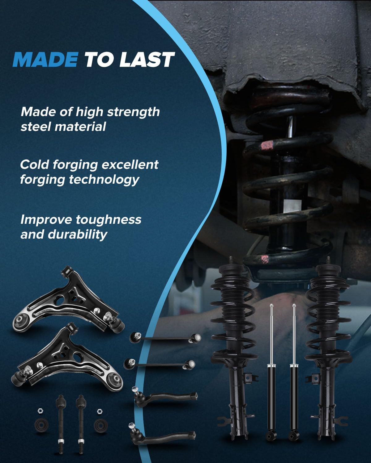 Struts Shock suspension kit for Chevrolet Aveo 2004-2011,for Chevrolet Aveo5 2006-2009,for Pontiac G3 2009,for Pontiac Wave 2005-2008, Complete Struts Assembly kit 12 Pcs