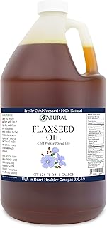 Sponsored Ad - Flaxseed Oil - 100% Pure Flax Seed Oil - 0 Additives - 0 Fillers - Cold Pressed - Unrefined, 128 Oz