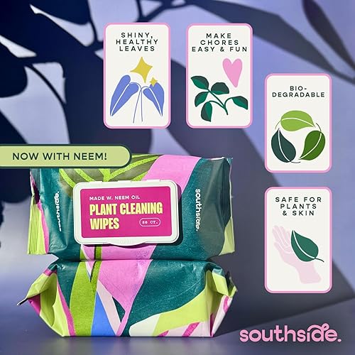 Miniatura 5 de Southside Plants - Toallitas de limpieza de plantas suaves a base de plantas para hojas brillantes y mejor fotosíntesis, sin perfume, extra grueso,