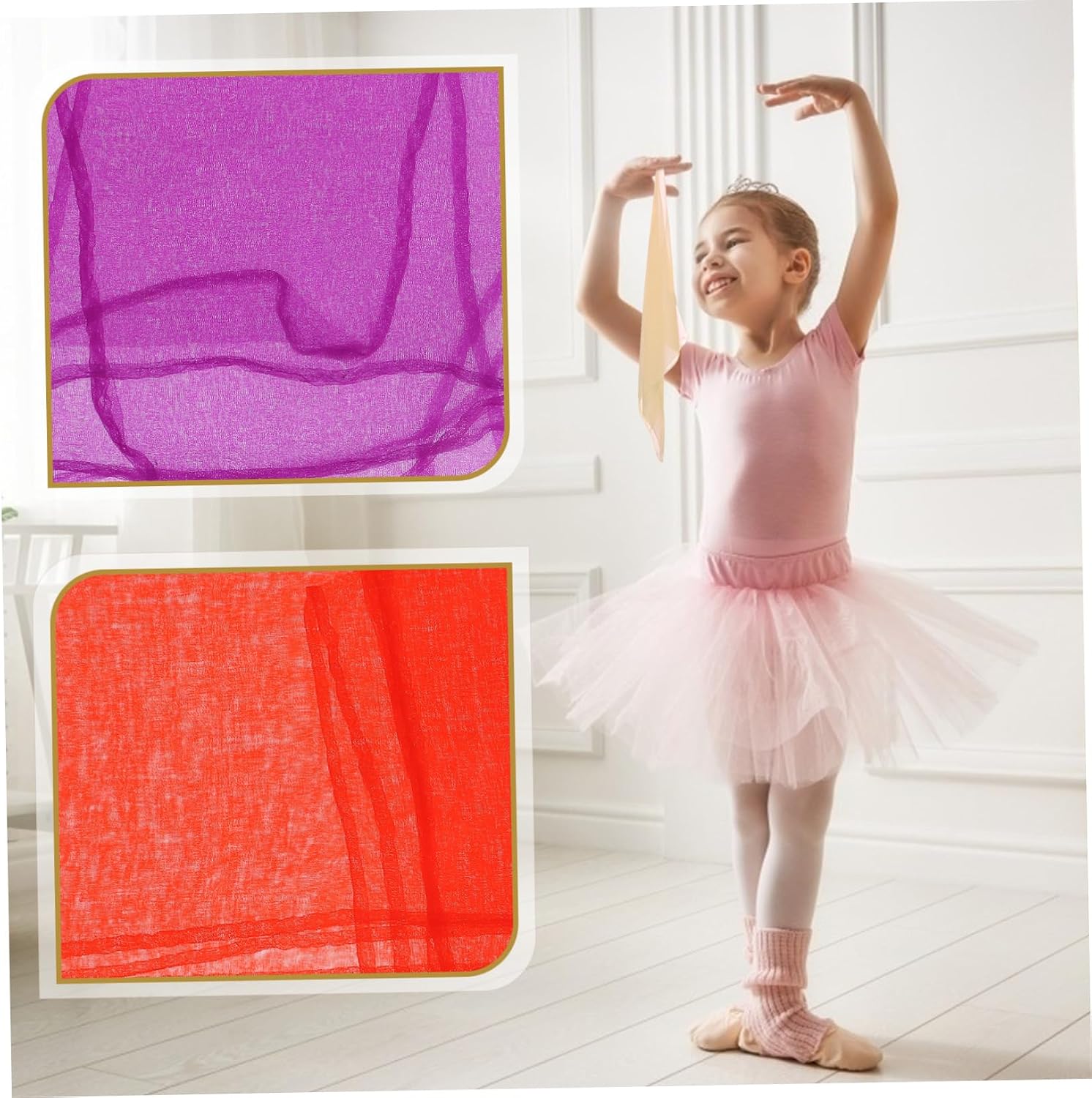 12pcs Boy Girl Juggling Scarves Set Performance Veil Scarves for Dance Kindergarten Activities and Creative Play Yellow Red Purple Green