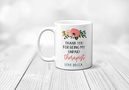Miniatura 2 de Thank You For Being My Unpaid Therapist Mug | Encouragement Gift for Women | Unique Friend Gift | Personalized Womens Mug | Best Friend Gift